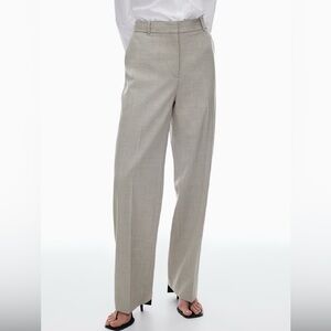 Aritzia Grey Wide-Leg Trousers